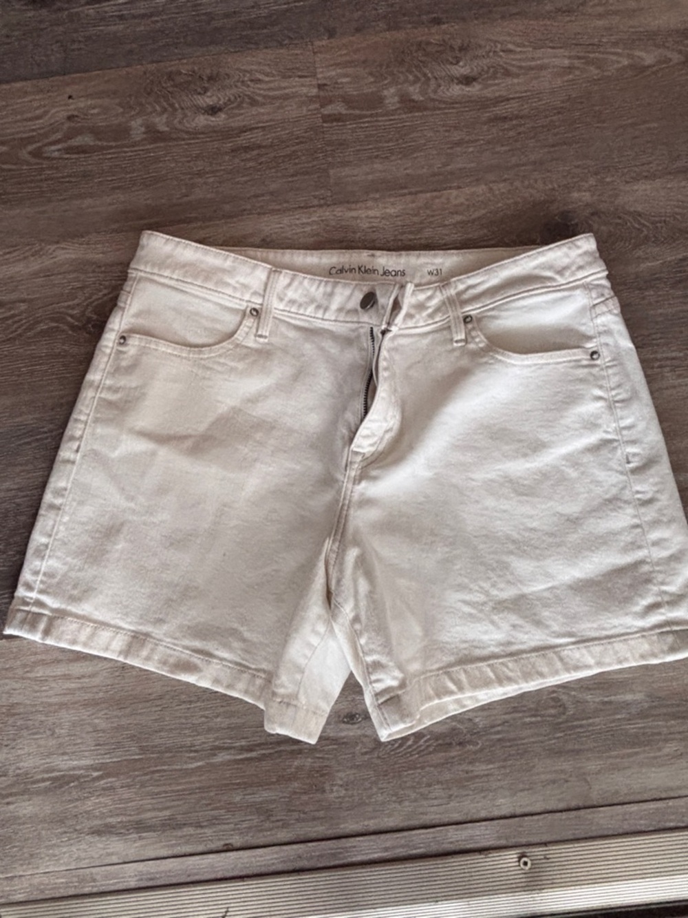 Calvin Klein Jeans White Denim Women's Shorts